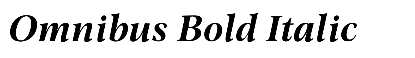 Omnibus Bold Italic